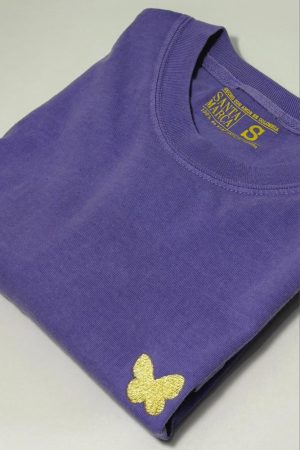 Camiseta Bordada Mariposas - Imagen 6